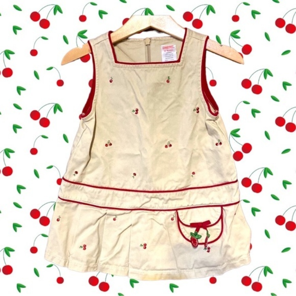 Gymboree Cherries Cherries Everywhere Jumper Dress 12-18M Cherry Pie